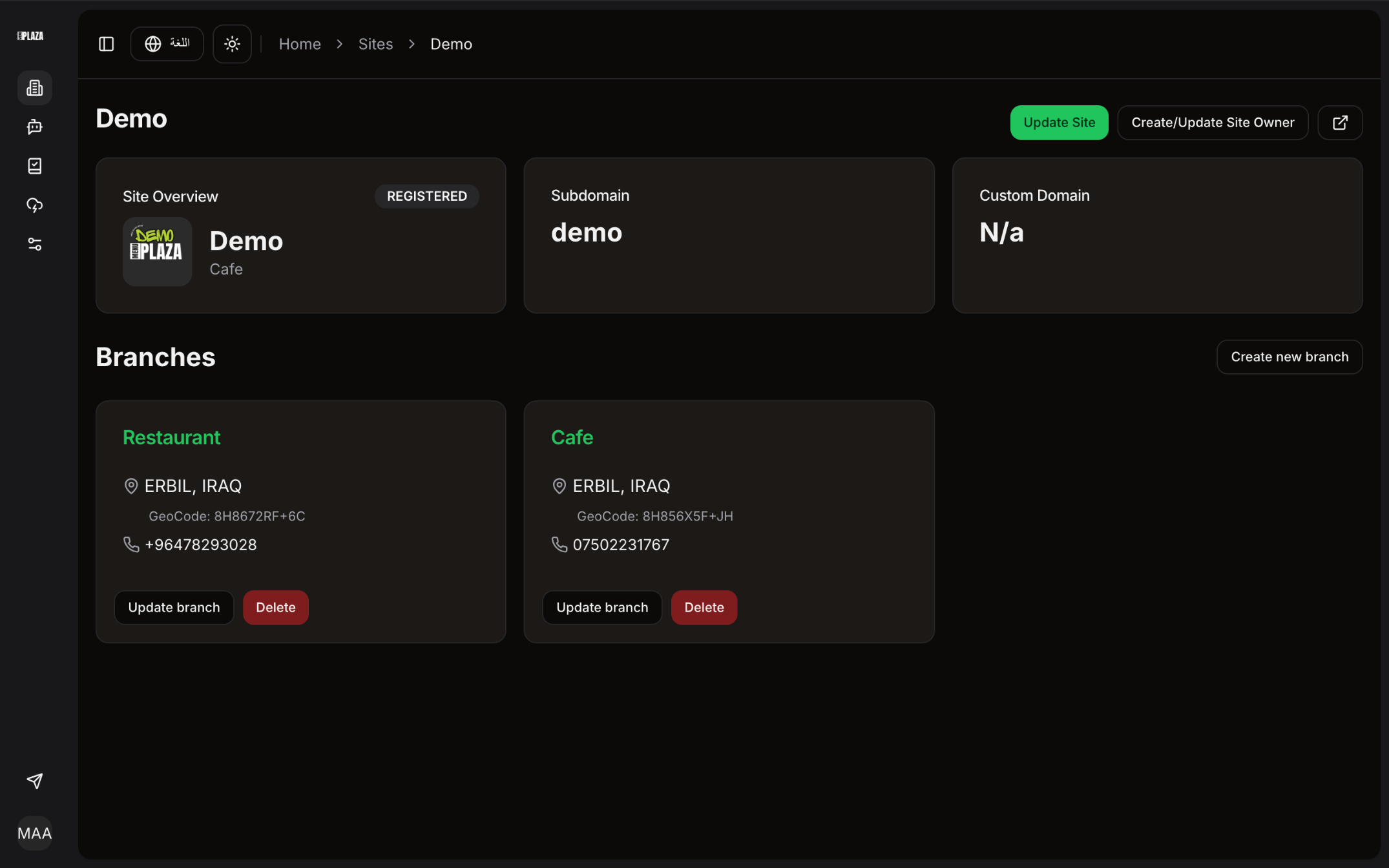 Multi-Branch Management